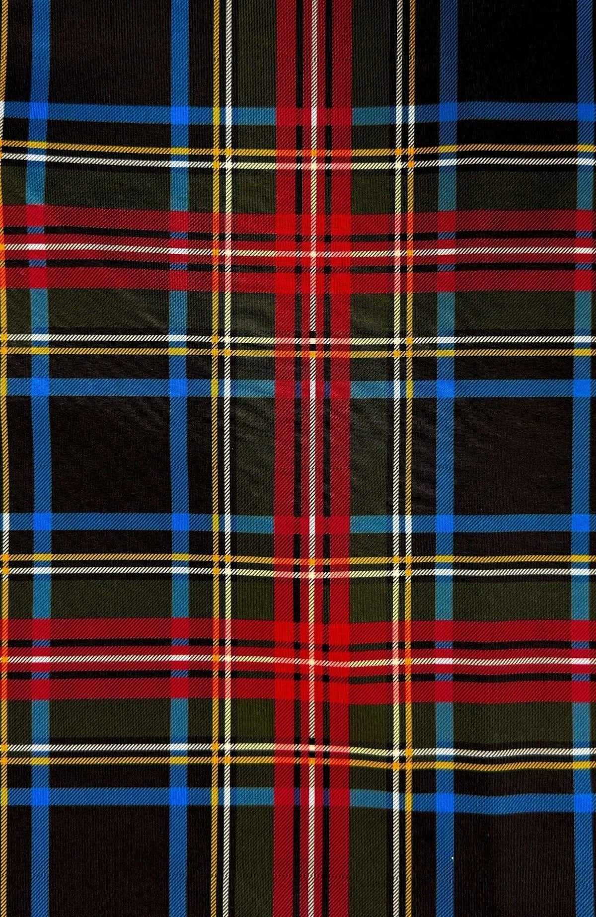 Niana Stewart Plaid Ruffleneck Tunic Black Multi