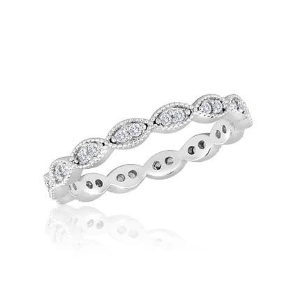 Endless Oval Stack Ring in silver-toned metal with a continuous oval band design.
