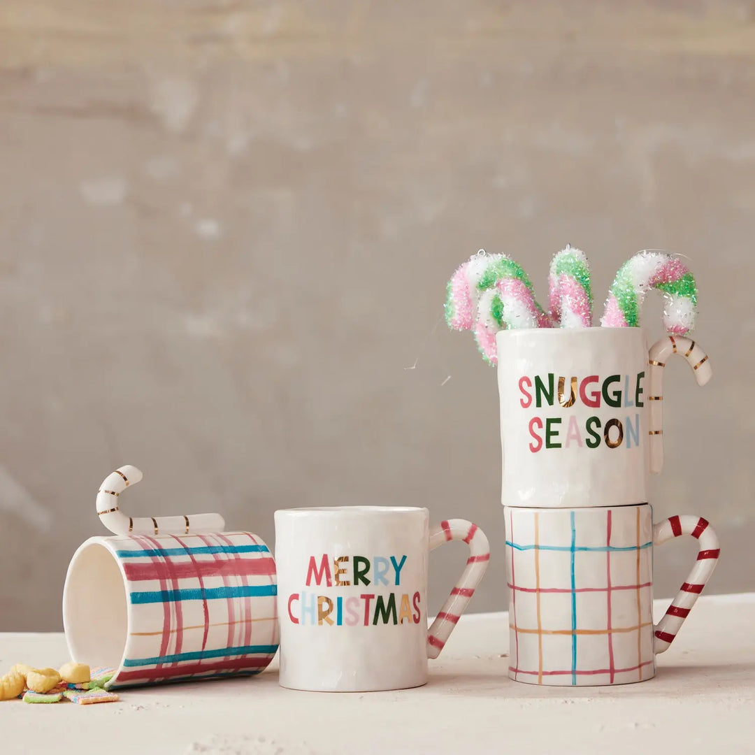 Stoneware Mug With Gold Electroplatin - Sold Individually