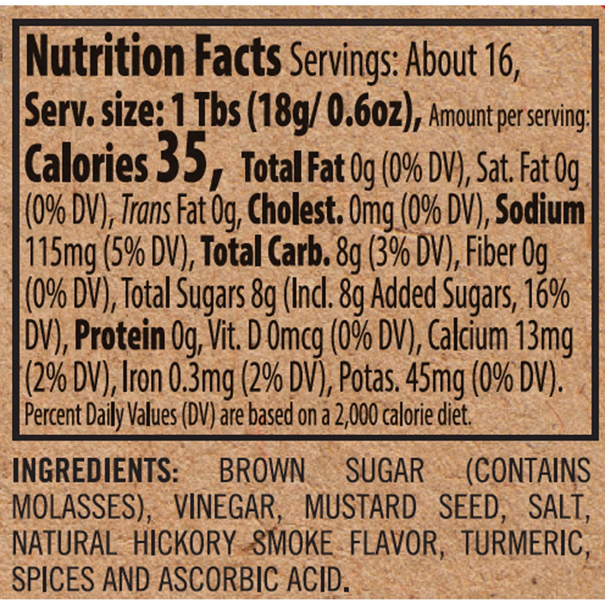 Jar of Sugar + Spice Ham Glaze with brown sugar glaze visible through clear glass packaging.