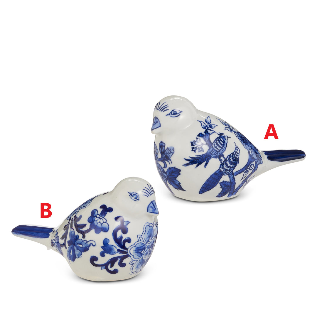 7.25" Blue and White Bird - Sold Individually