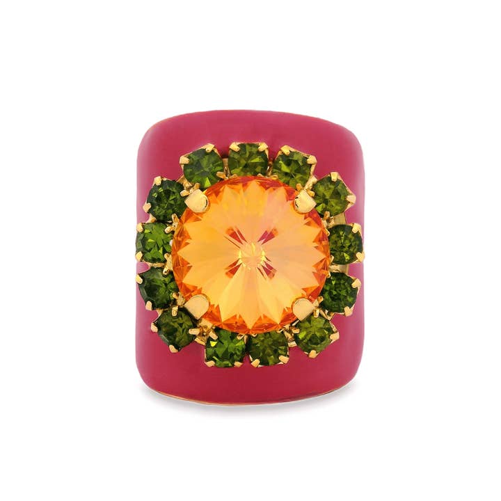 Jacci Rings in Enamel Midnight Express