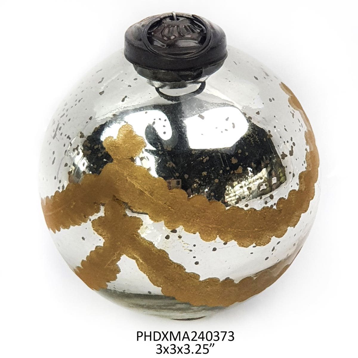 Venetian glass ball ornament with a smooth spherical shape.