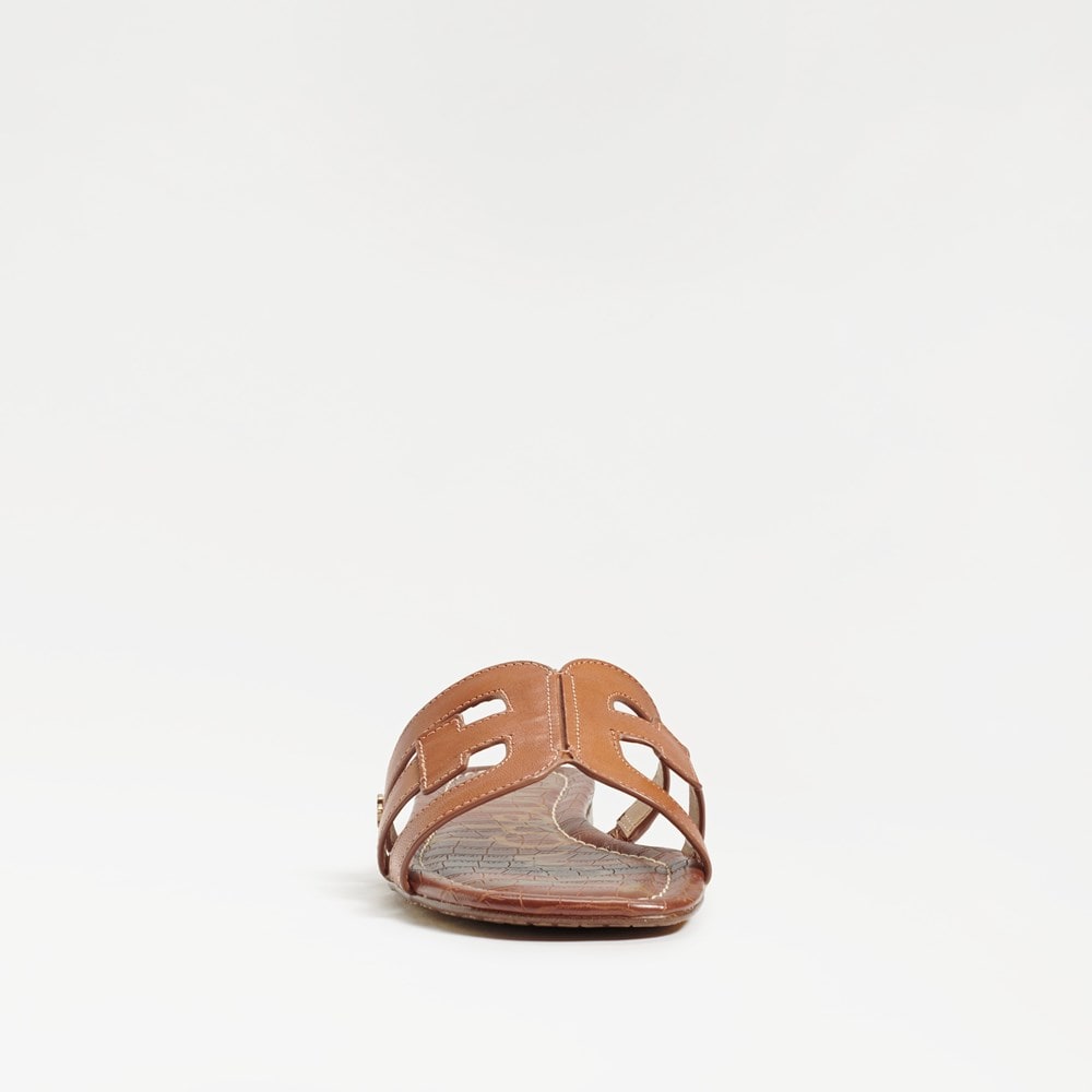 Bay Slide sandal in brown leather with synthetic sole