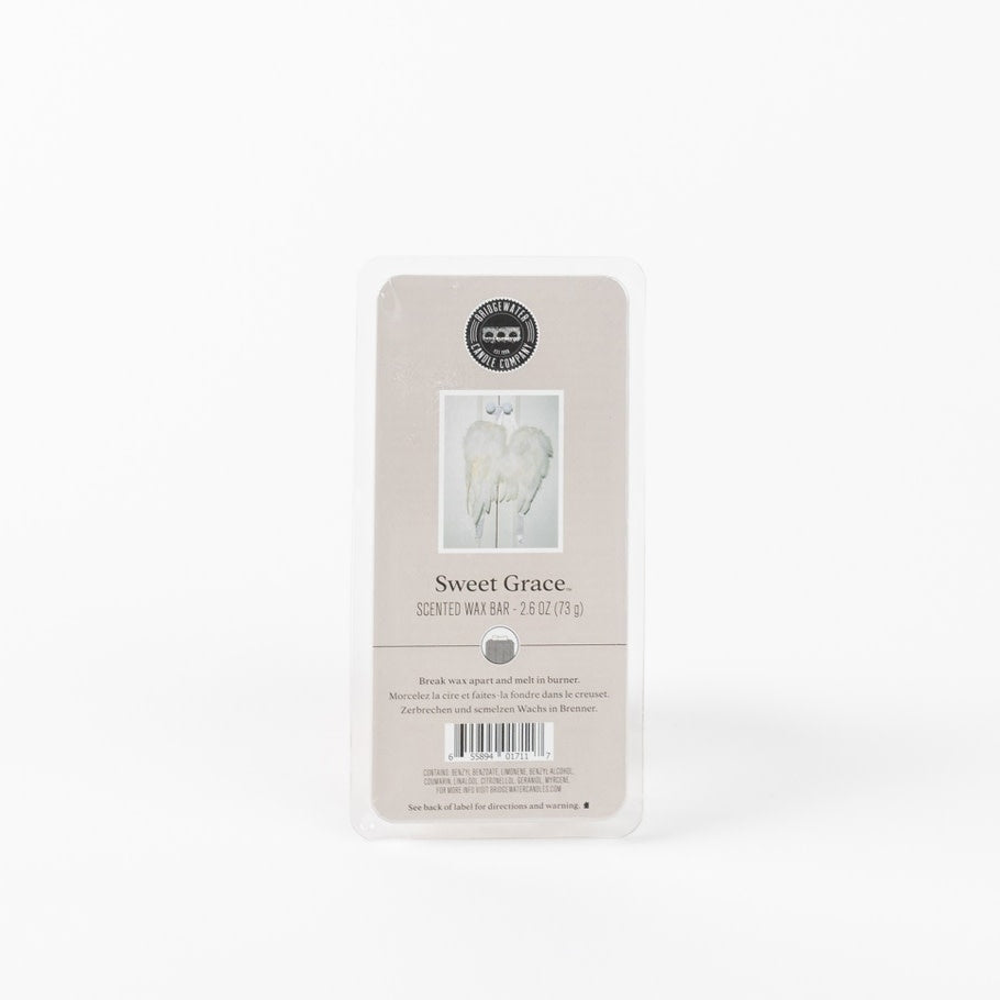 Sweet Grace wax bar with passion fruit tea patchouli scent in a rectangular shape