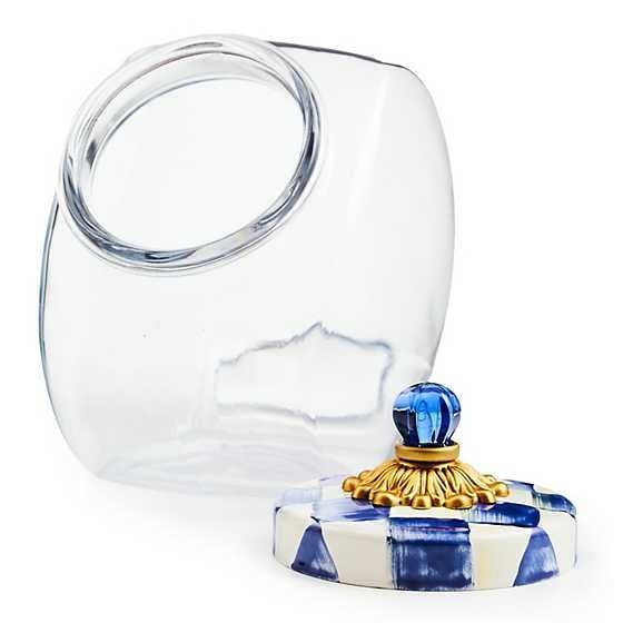 Sweet Jar with Royal Check Enamel Lid