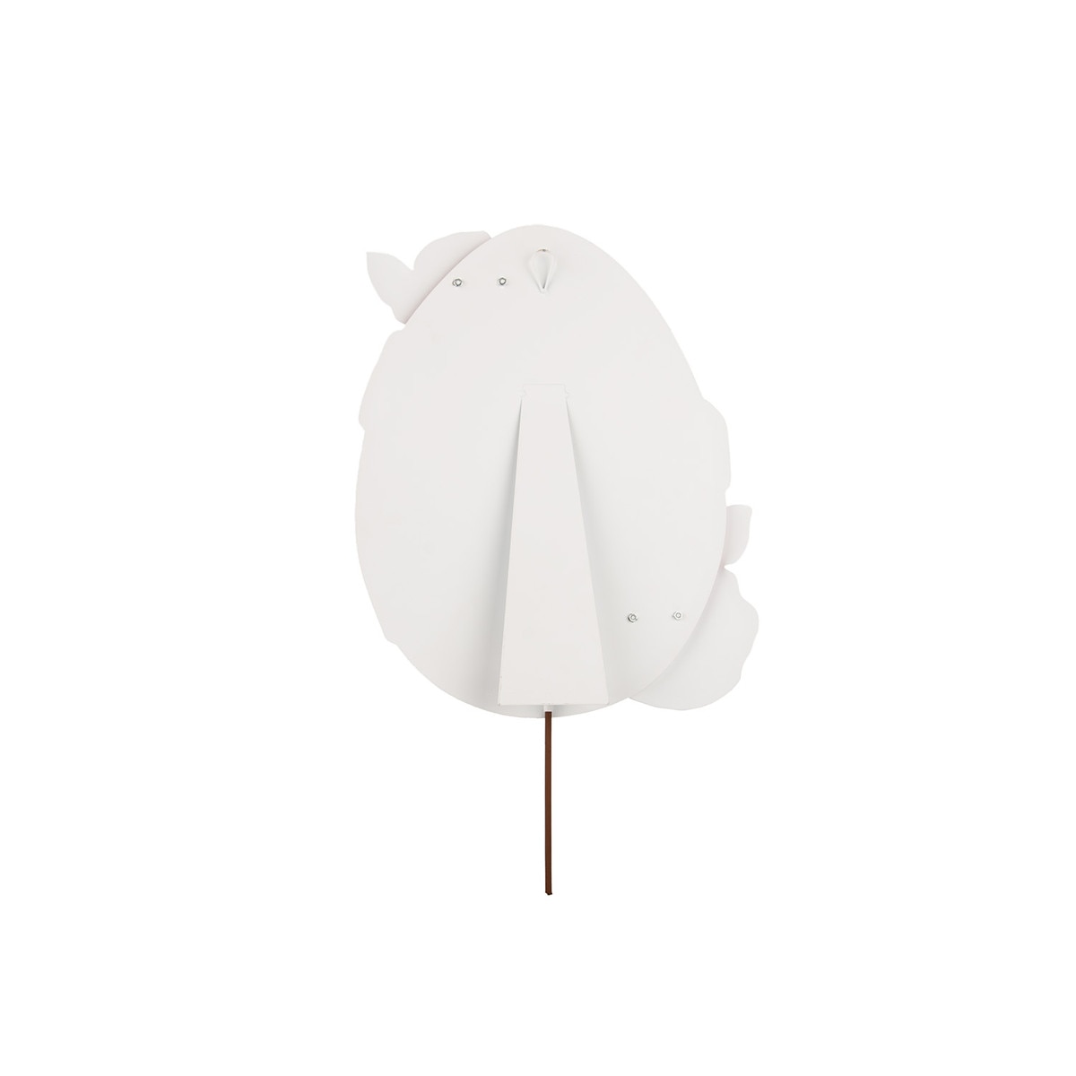 Blessed Egg stake in natural wood finish with smooth oval shape.