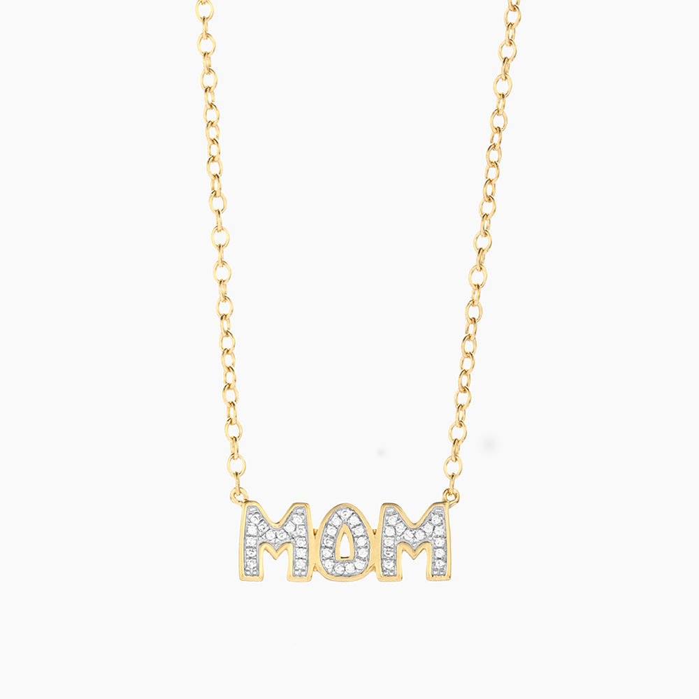 Waterproof stainless steel pendant necklace with a gold-plated finish featuring a diamond accent and lobster clasp closure.