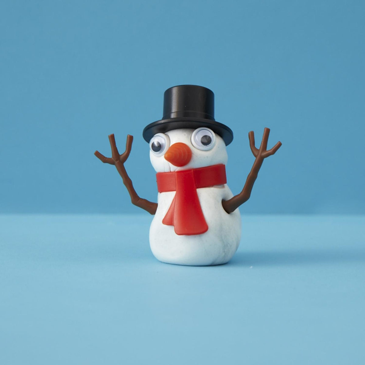 Miracle Melting Snowman toy in a gift box with plastic parts designed to melt slowly over hours.