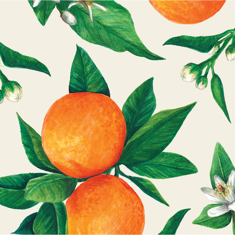 Triple-ply cocktail napkin with museum artwork print in white paper.