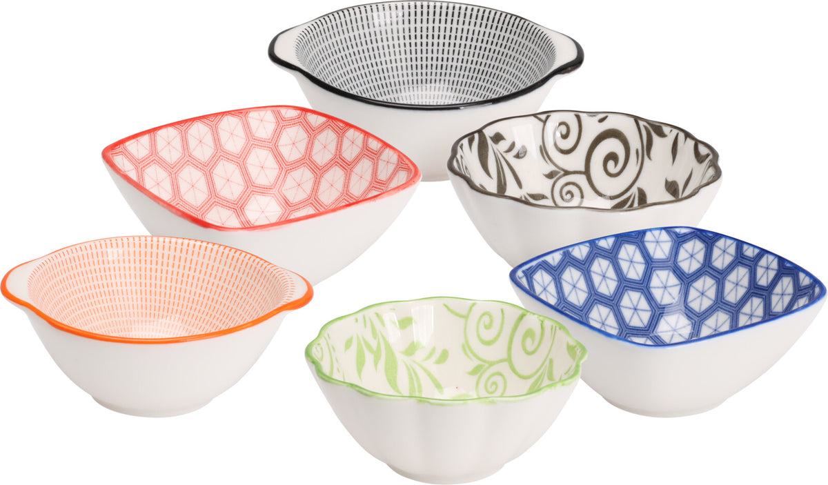 White porcelain snack bowl with a smooth rounded rim