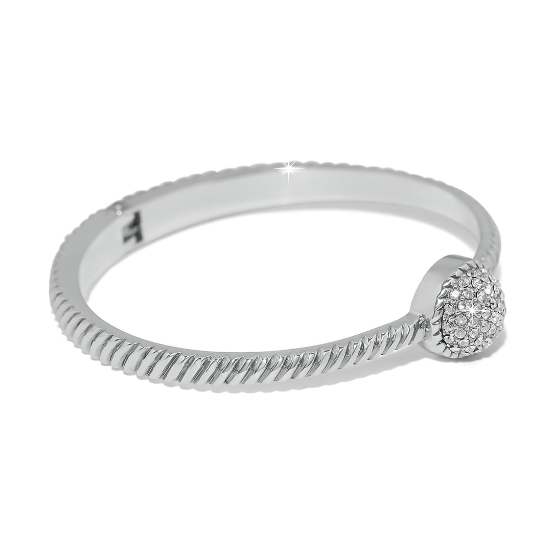 Illumina Celeste Dome Hinged Bangle Silver