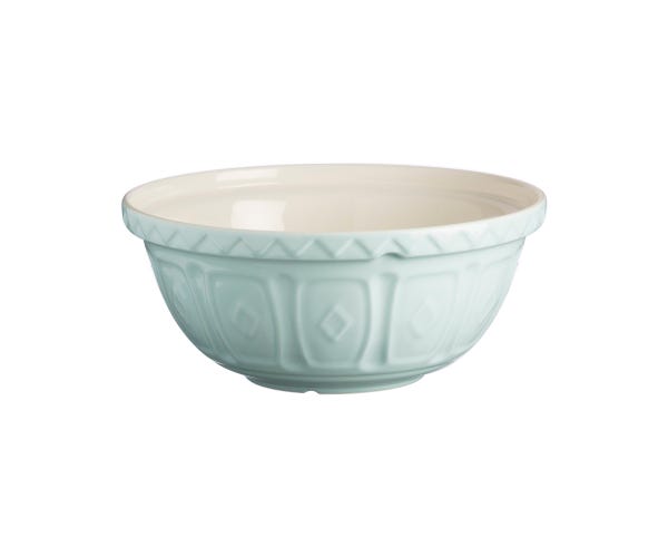 Color Mix S12 mixing bowl in a vibrant multicolor pattern with an oval silhouette.