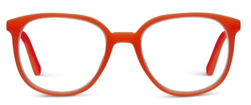 Fruit Punch eyeglasses with thin round frames in juicy multicolor pattern.