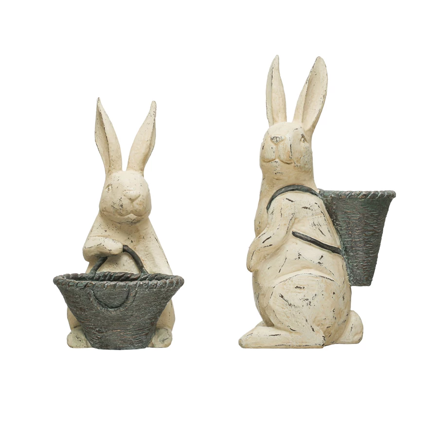 Resin Bunny with  Basket