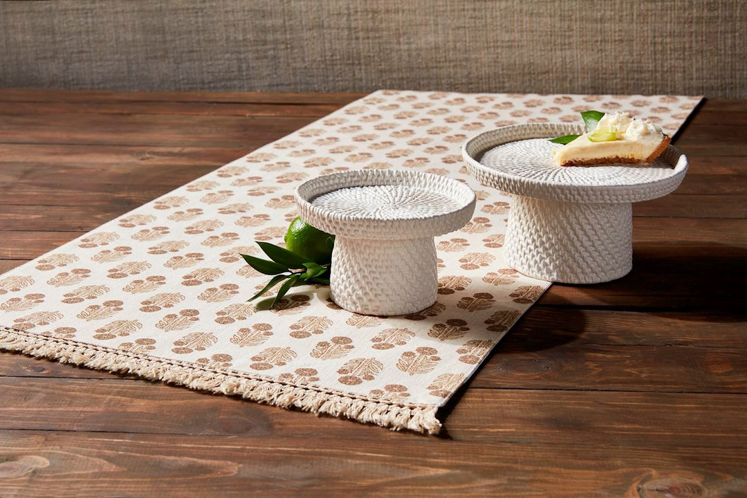 Taupe Block Print Runner