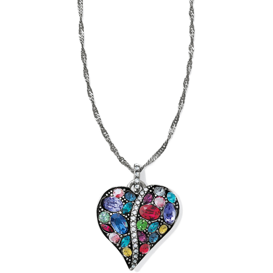 Trust Your Journey Heart Necklace multi color