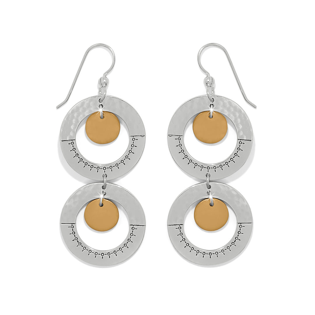 Palm Canyon Two Tone French Wire Earrings