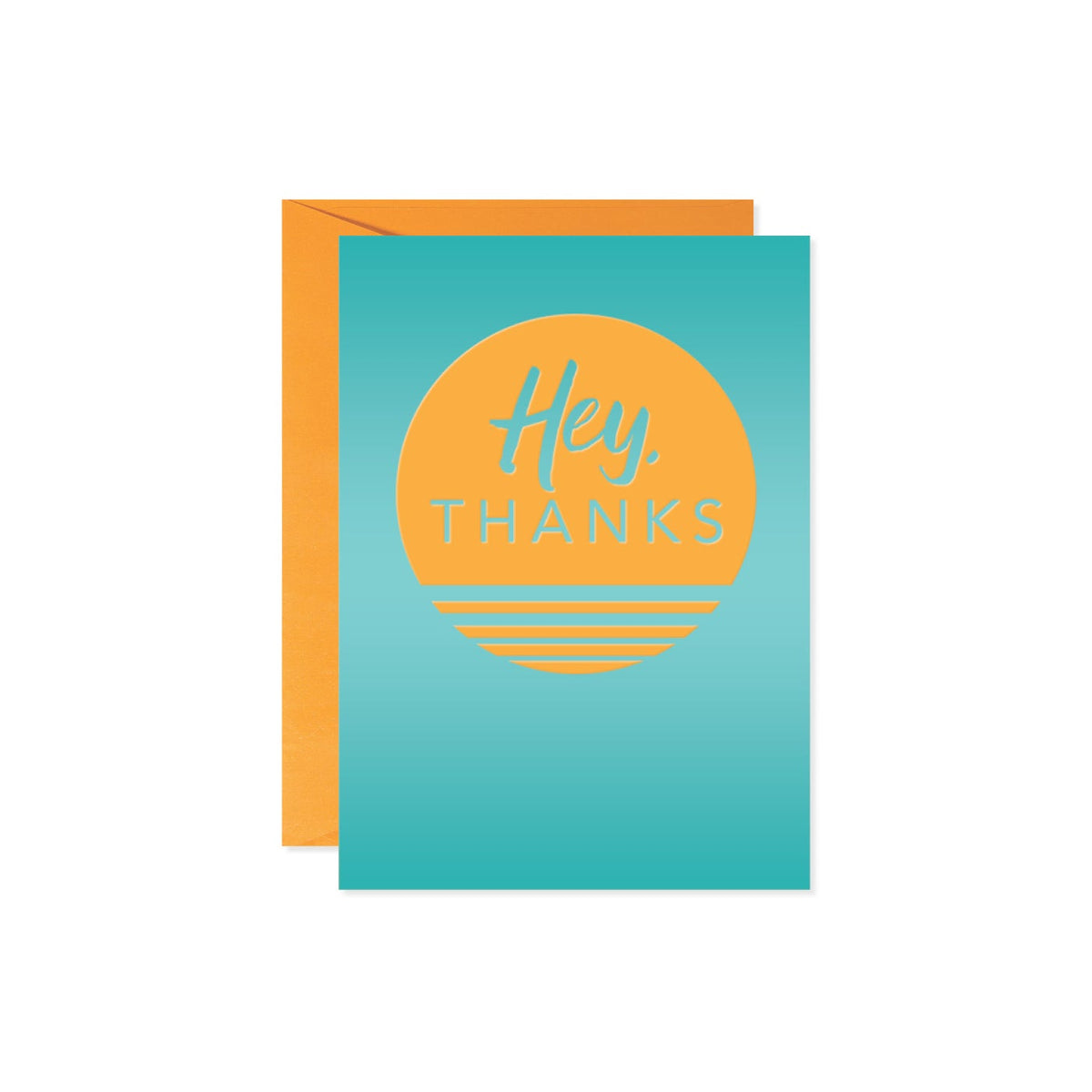 Hey Thanks greeting card with dimensions L-0 W-5 H-7 featuring the text You're kind of the best on page 3.