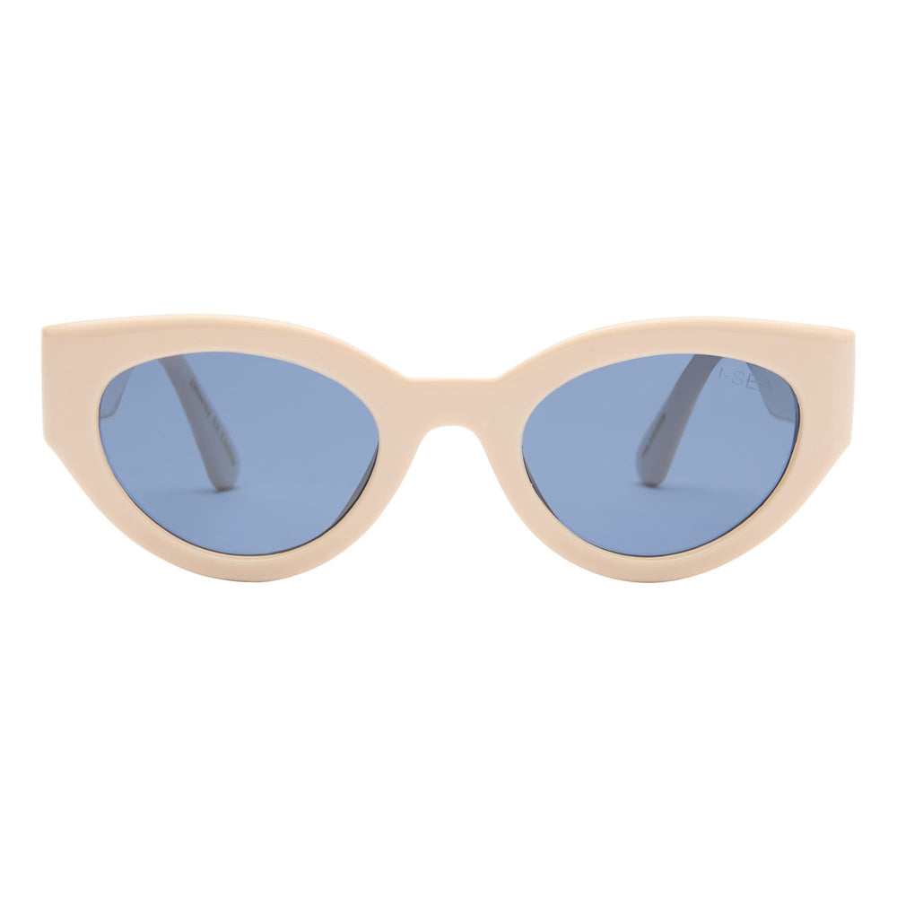 Ashbury sunglasses with sky cream frame and navy polarized lens