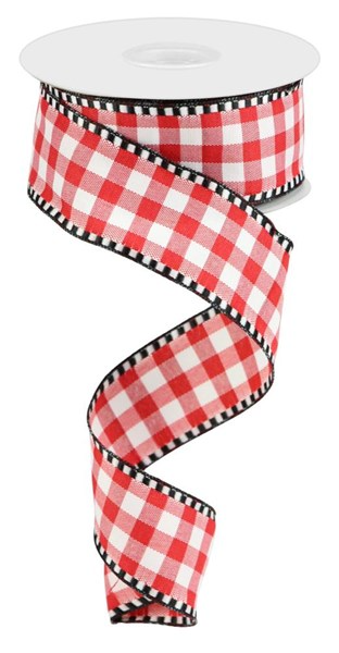 White cotton gingham check fabric roll with a classic small square pattern.