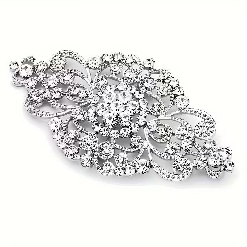 Wedding bouquet cake decoration brooch with rhinestone embellishments