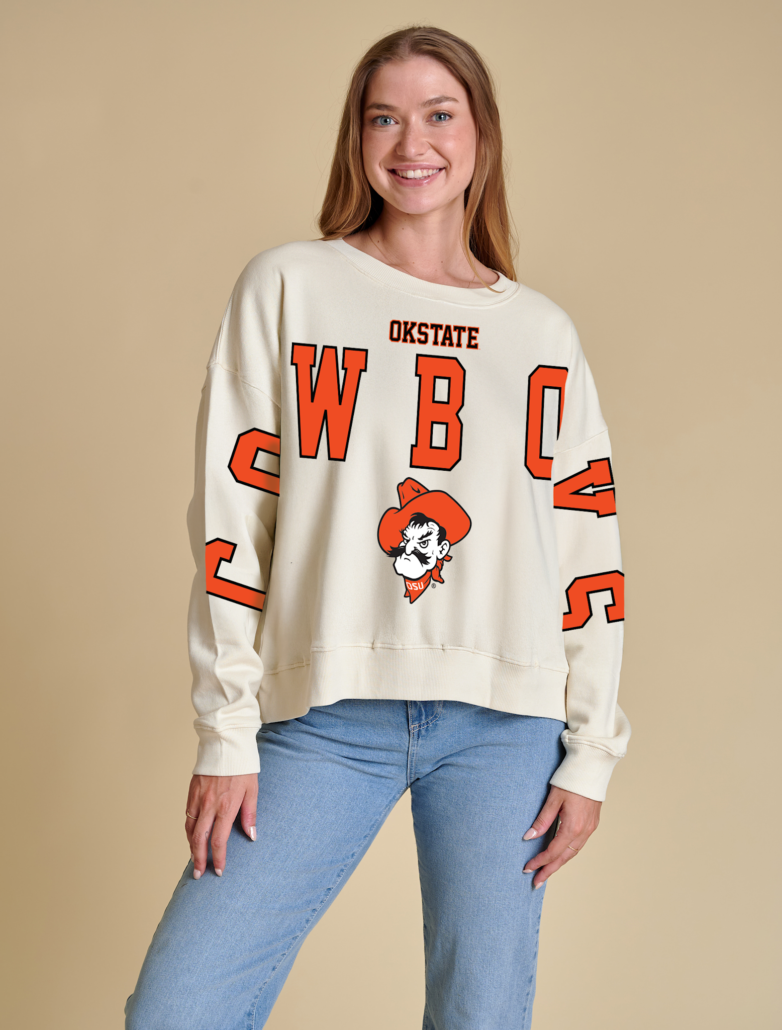 Relaxed fit boxy crewneck sweatshirt in heather grey with a classic neckline.