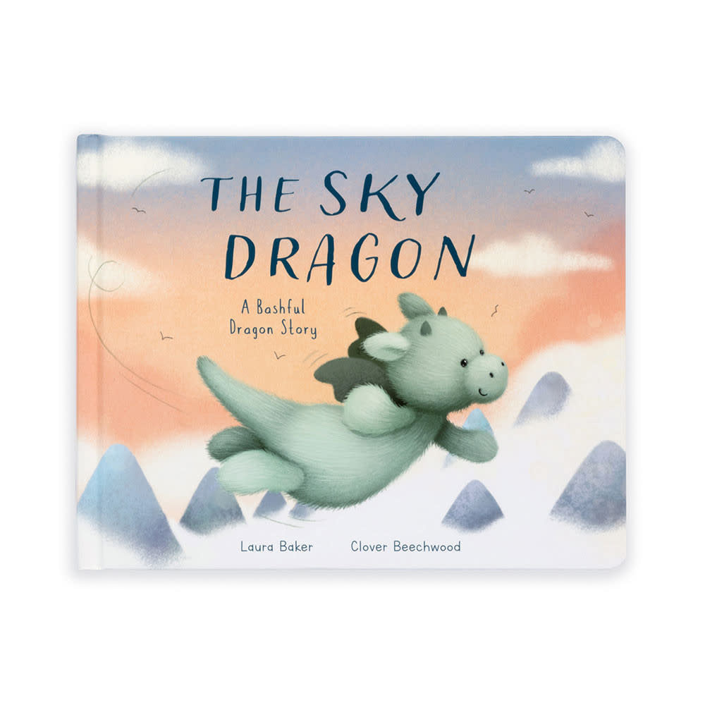 Paper board book titled The Sky Dragon Book featuring a colorful dragon illustration on the cover.