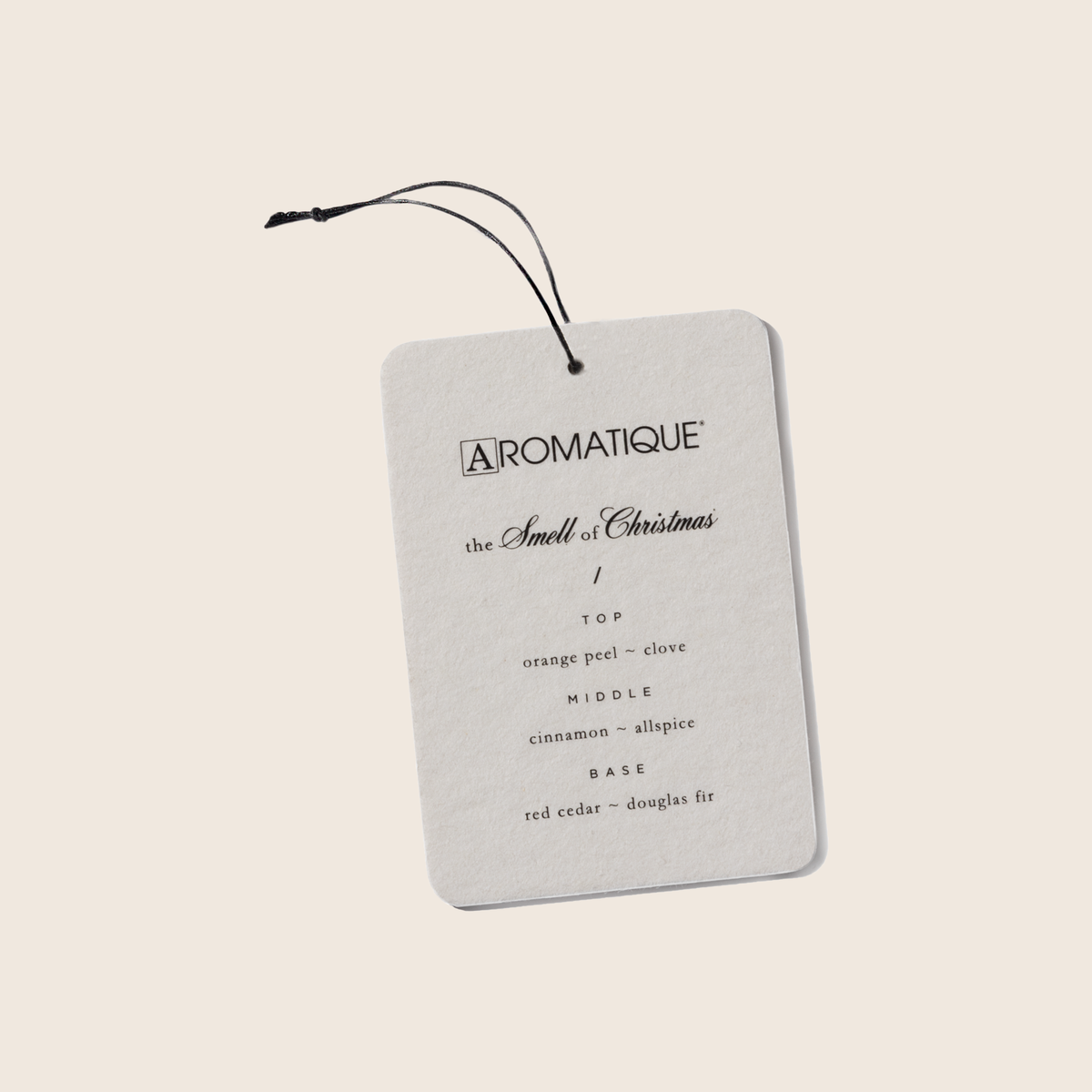 The Smell of Christmas aroma cards featuring clove, orange, cinnamon, spice, and wood scents.