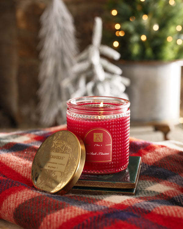 The Smell of Christmas - Textured Glass Candle