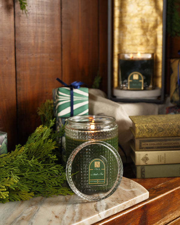 The Smell of Tree - Textured Glass Candle with Lid