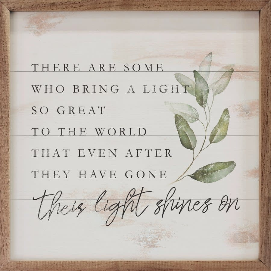 Hand-painted whitewash wooden block with natural walnut frame featuring UV cured ink text.