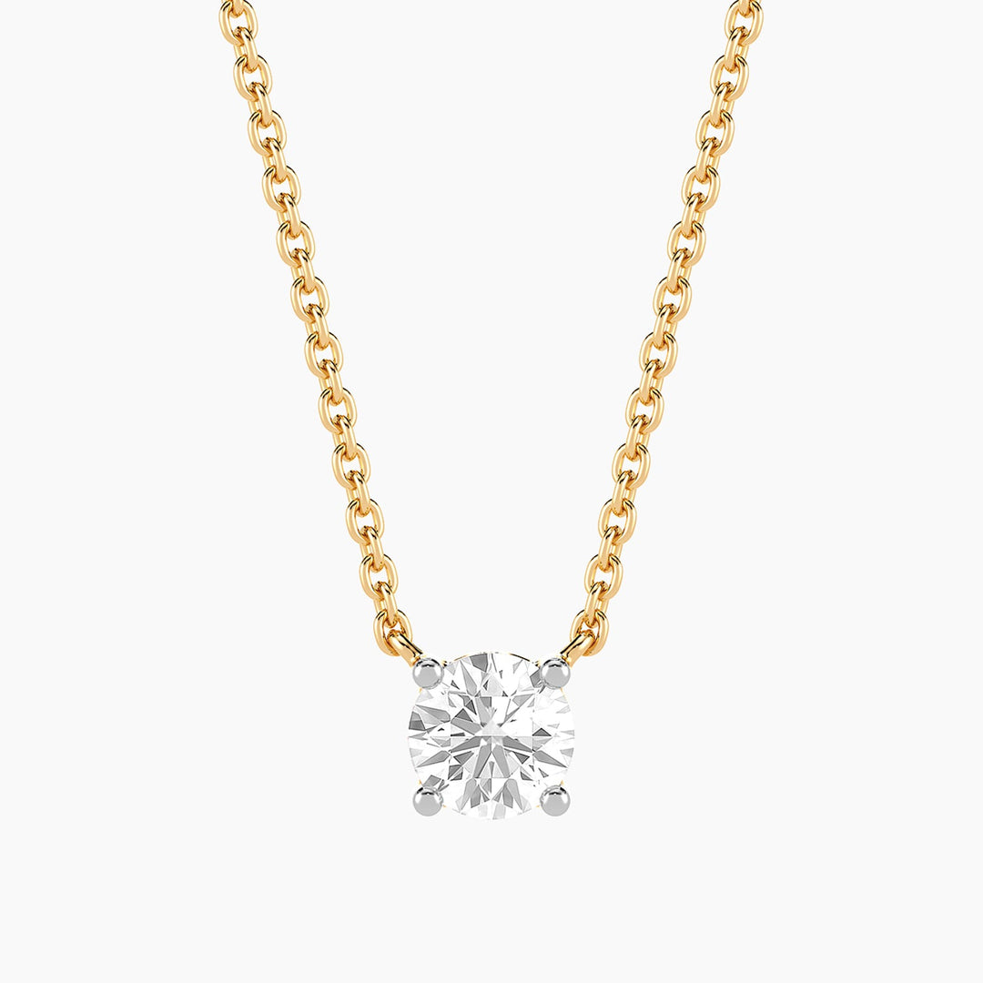 Lab-Grown 0.50 Ct Round Diamond Necklace