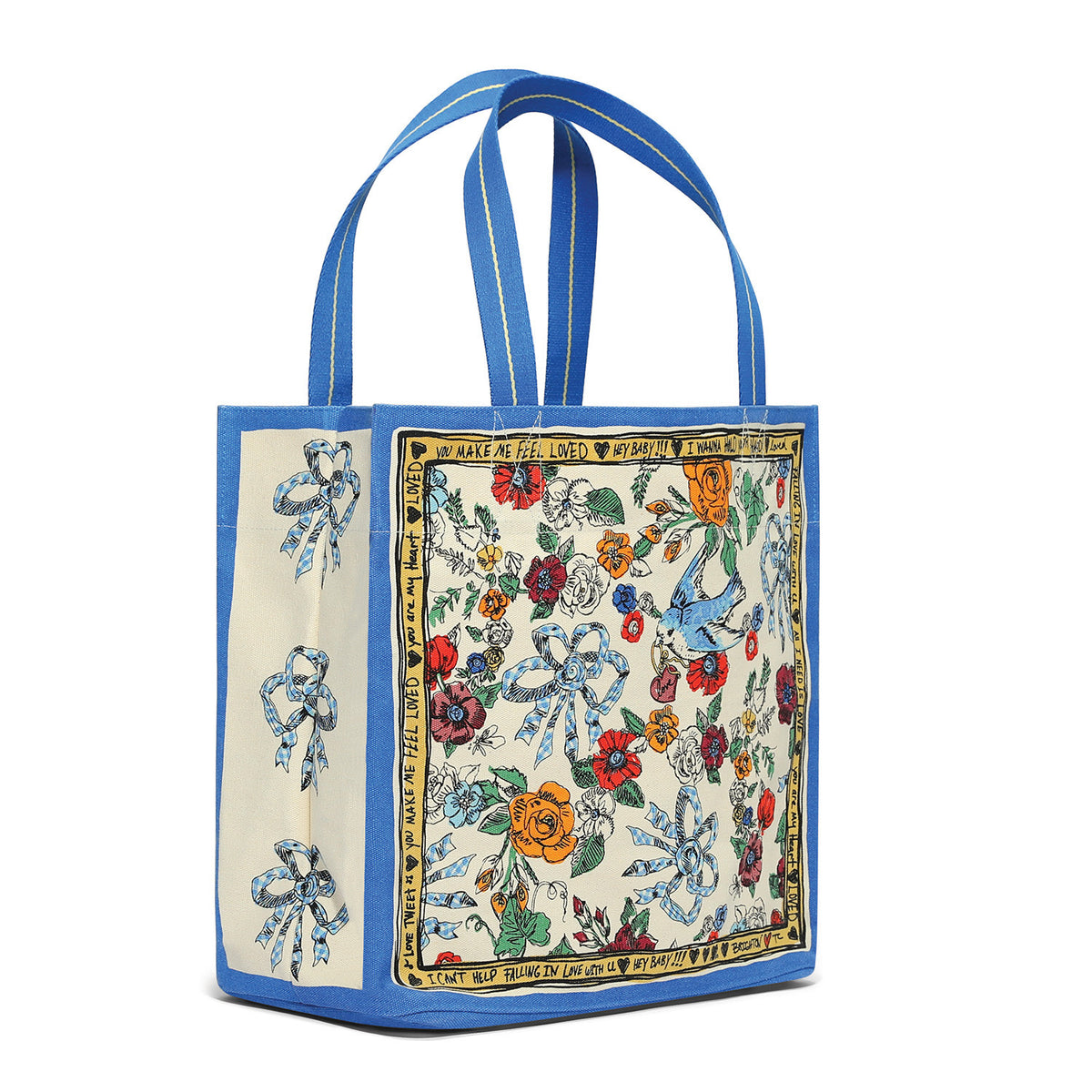 Canvas tote bag with canvas lining in a neutral tone.