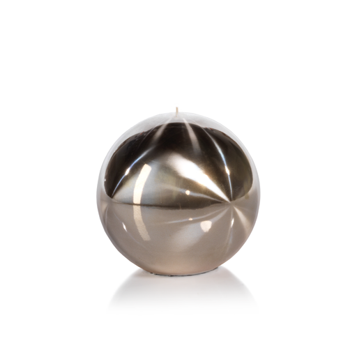 Cylindrical titanium candle with a smooth metallic finish.