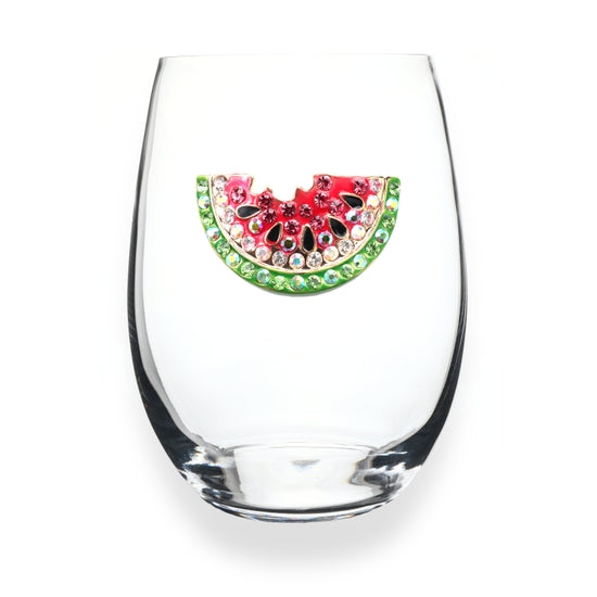 Jeweled Stemless Wine Glass