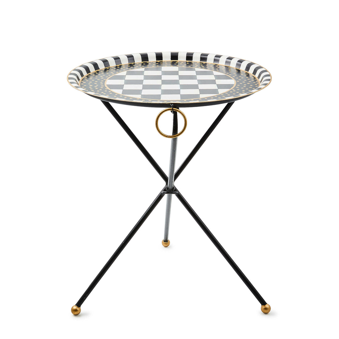 Tilt Top Black Tripod Table