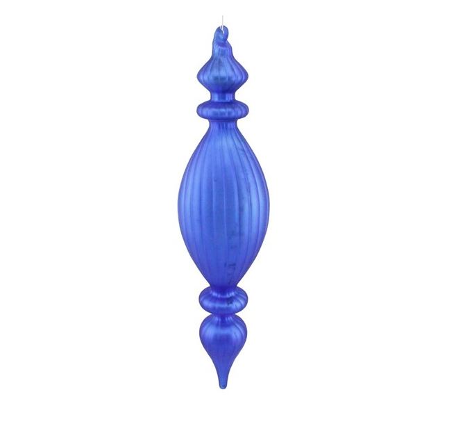 Mercury glass finial with dark rich tones in a vintage ornamental silhouette.