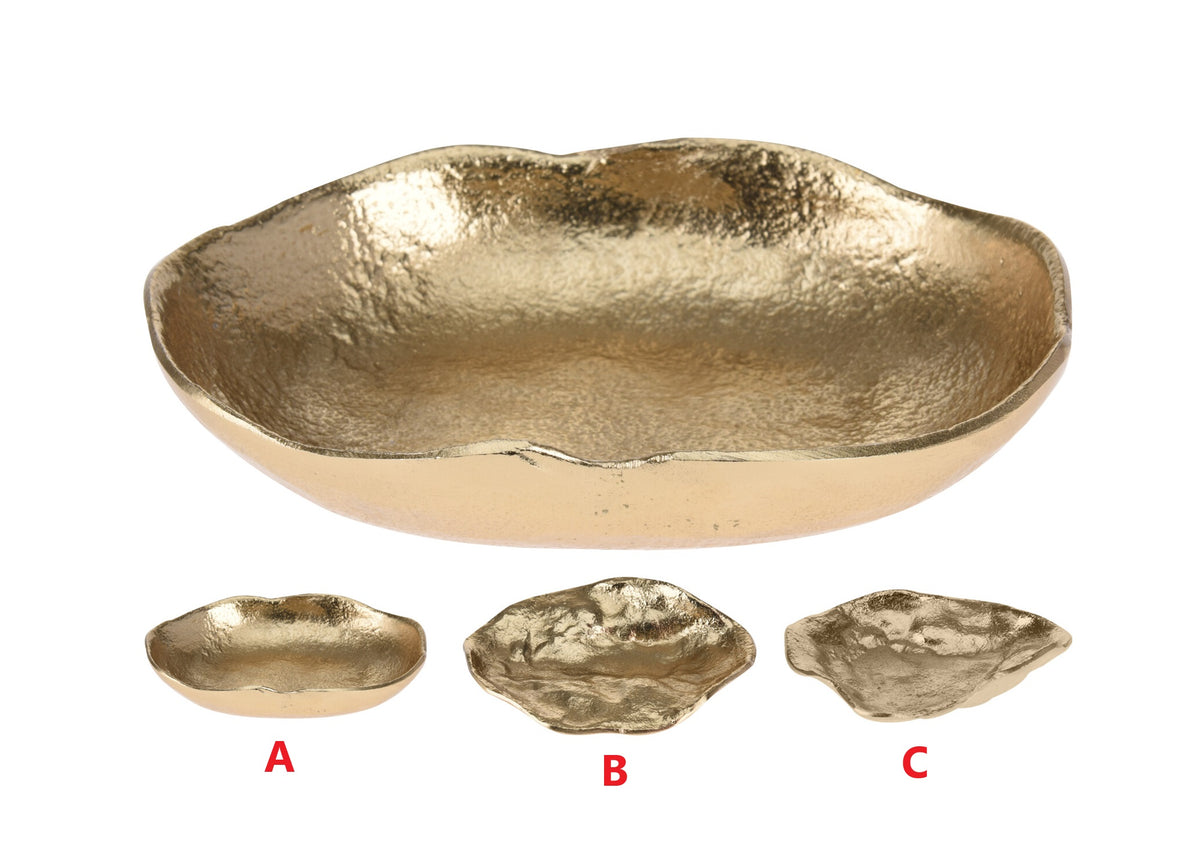 Round gold-colored bowl with a smooth finish