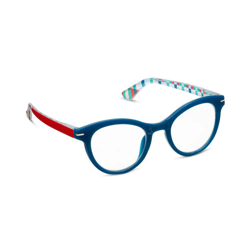 Daphne eyeglasses with blue light focus lenses in a sleek frame