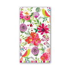 Packaged Hostess Napkins in soft triple-ply paper with assorted designs.