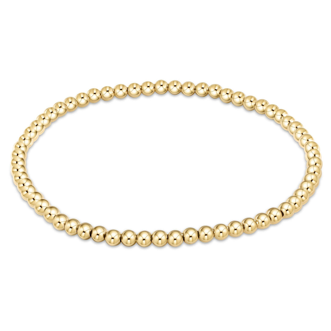 Extends 3mm Classic Gold Bead Bracelet