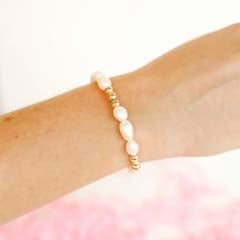 Willow Pearl Bracelet in Silver