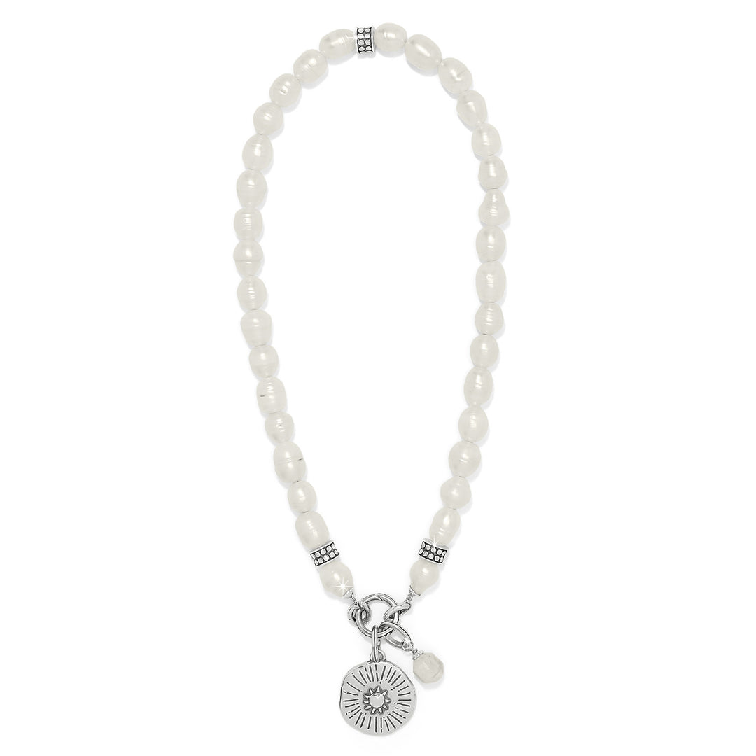 Token Charm Pearl Necklace