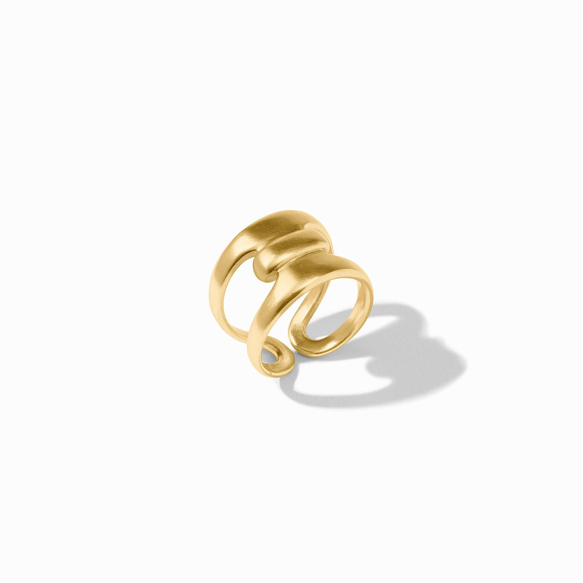 Laguna ring in silver-toned metal with an adjustable band featuring a smooth, polished finish.