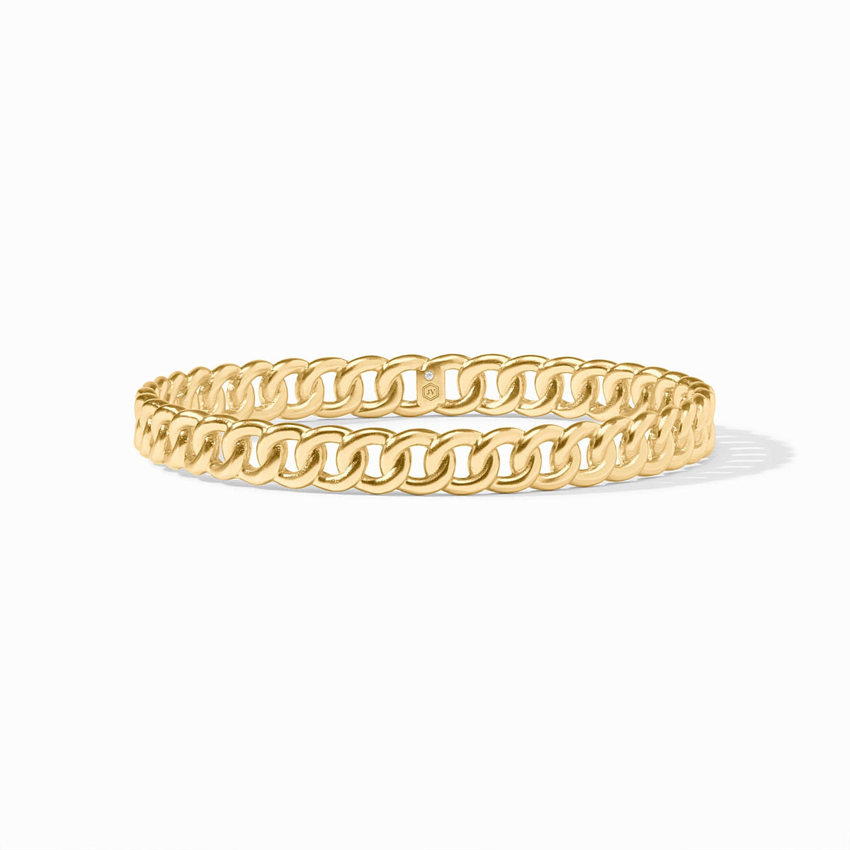 Gold Dolce Bangle featuring a polished curb chain link design.