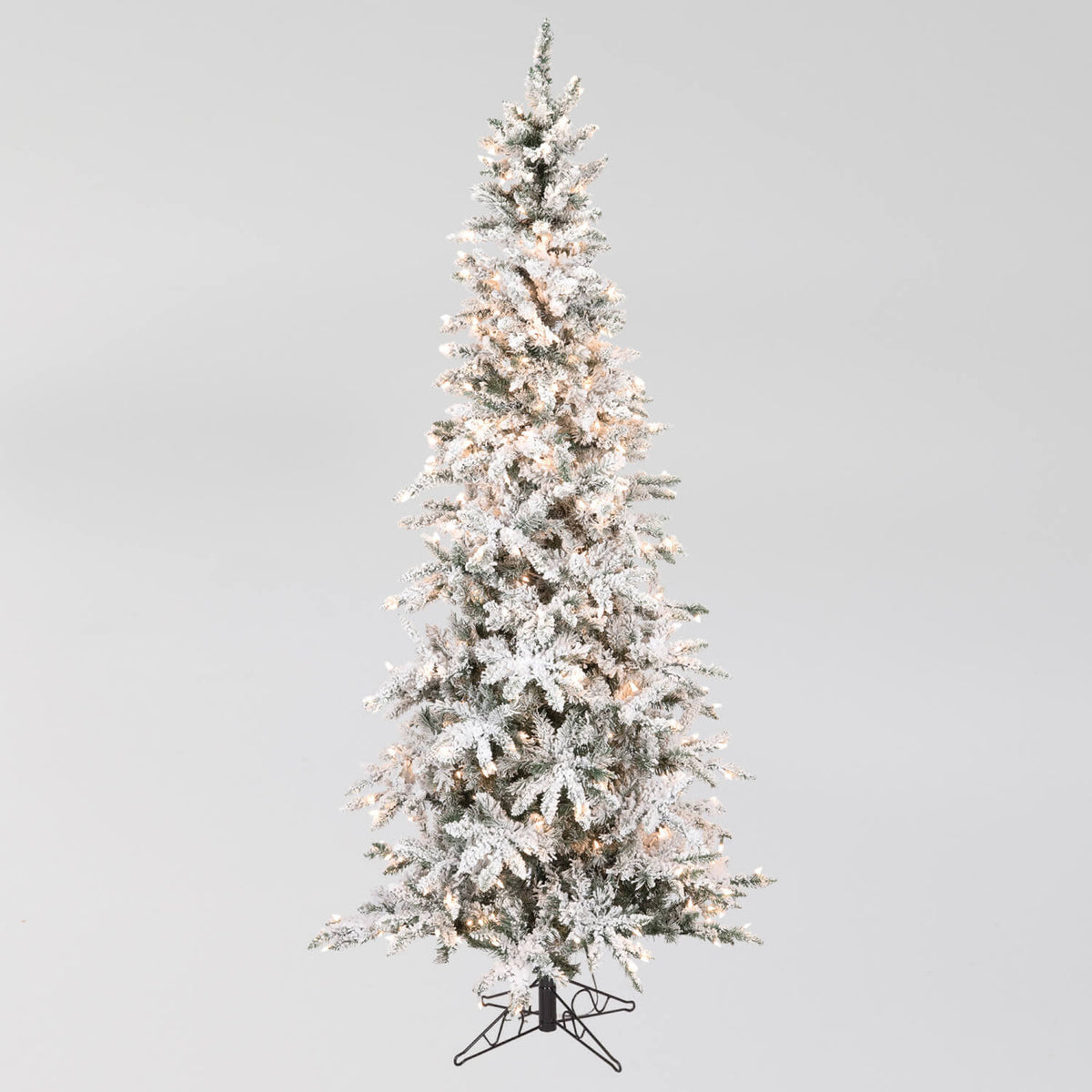 7-foot-6-inch frosted pencil Christmas tree with prestrung lights