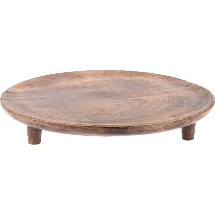 Tray Round Mango Wood Bur