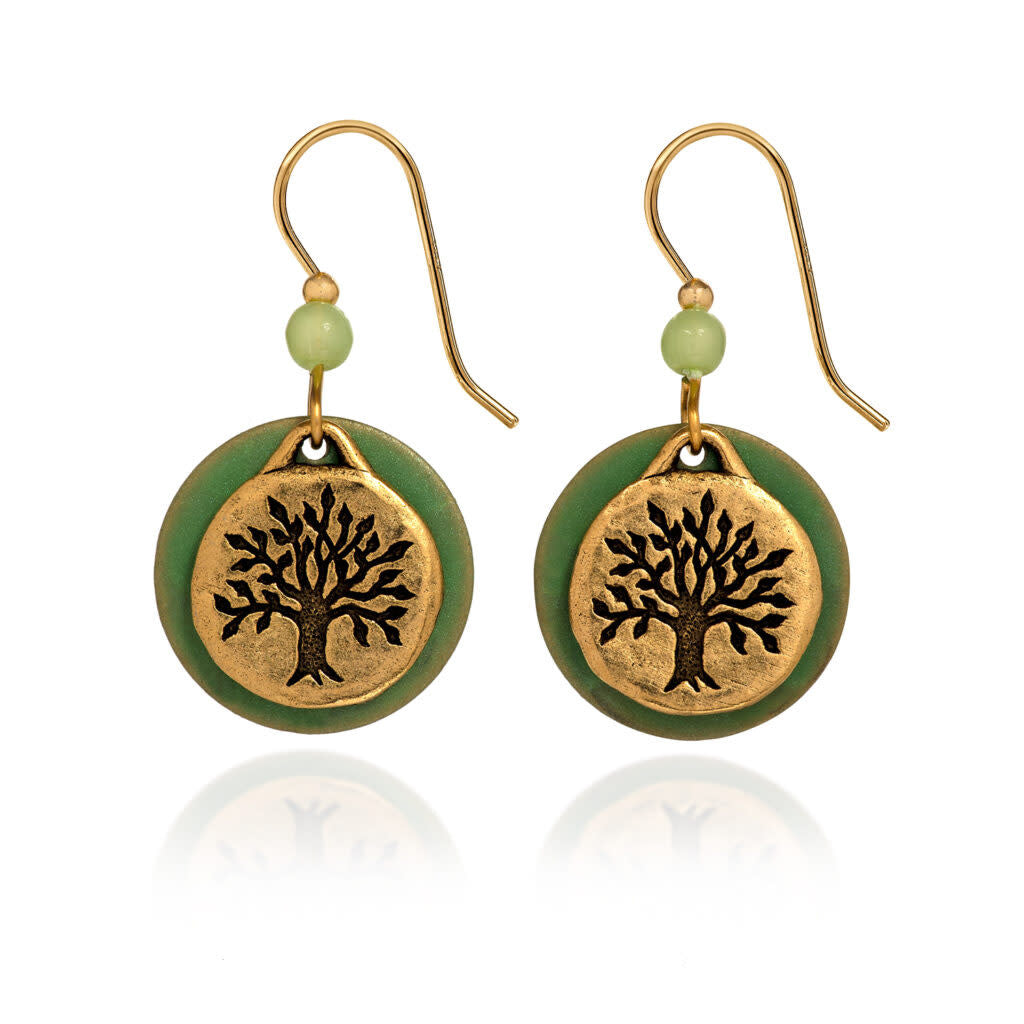 Tree of Life on Disc Earrings