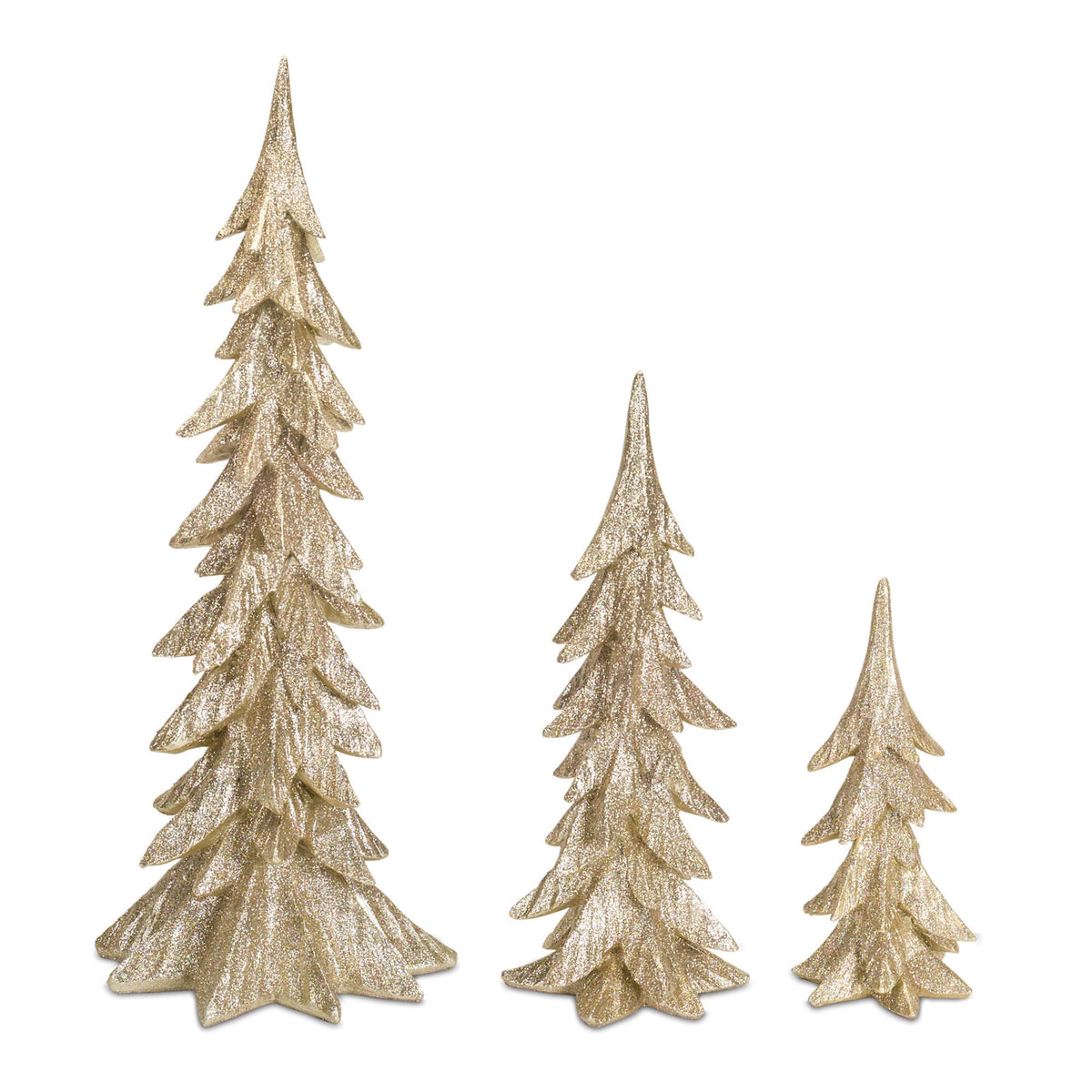 Resin Christmas tree with full lifelike branches on a sturdy base.